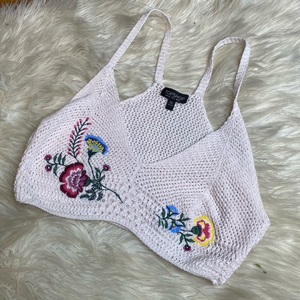 Topshop crochet bralette/crop top
